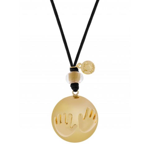 Bola-Kugel - BabyBel Schwangerschaftskette, Baby Händchen, Gold