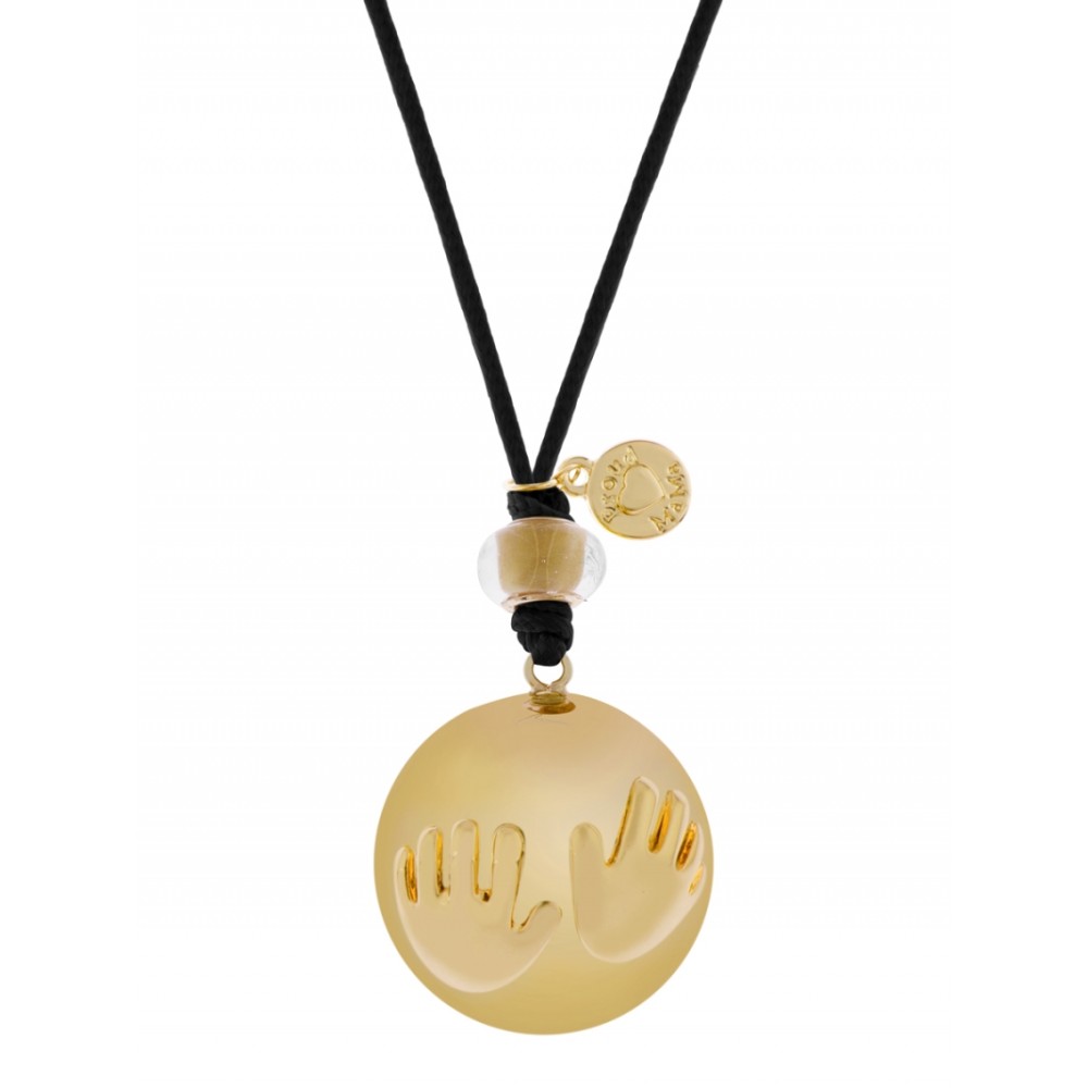 Bola-Kugel - BabyBel Schwangerschaftskette, Baby Händchen, Gold