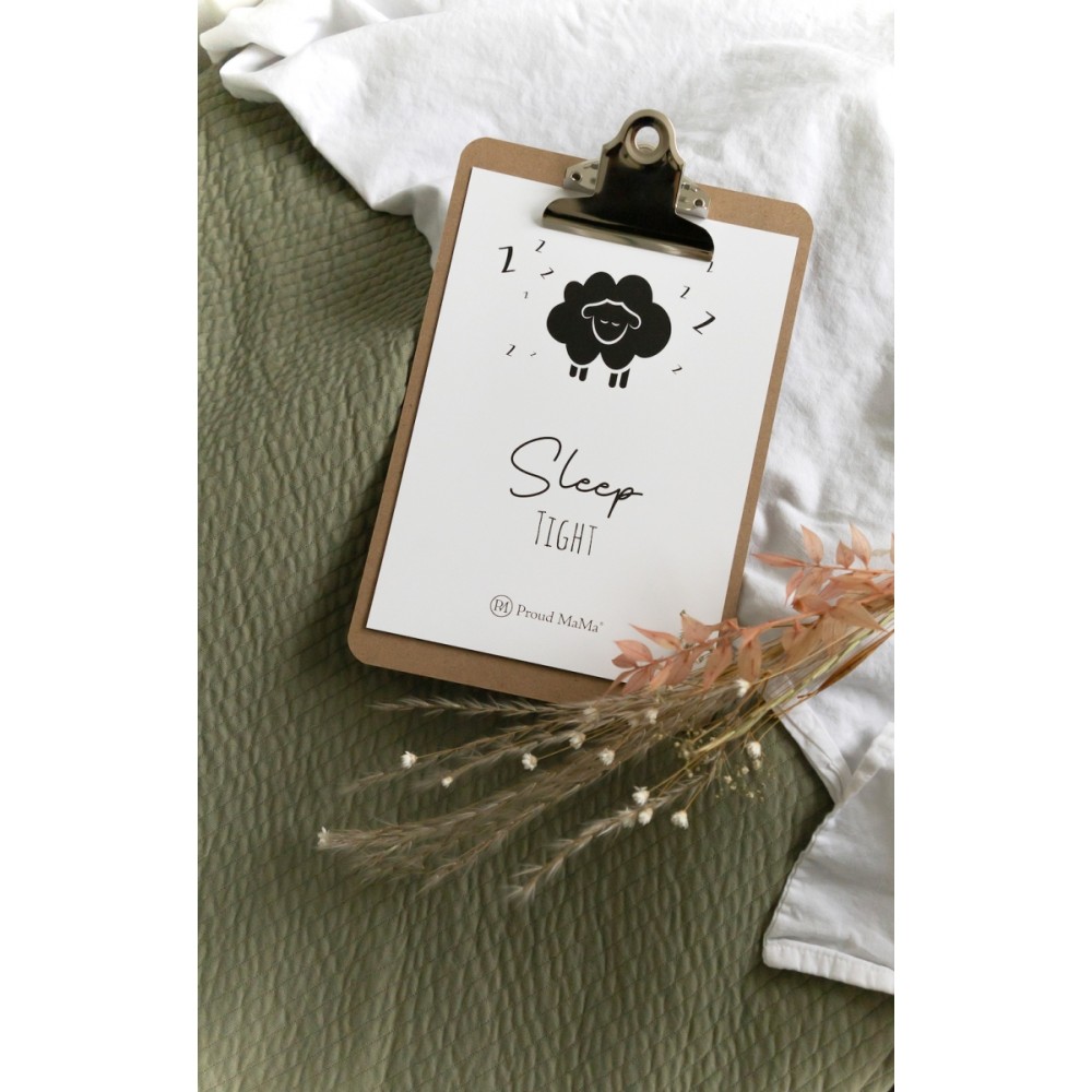 Karte mit Klemmbrett, Sleep Tight