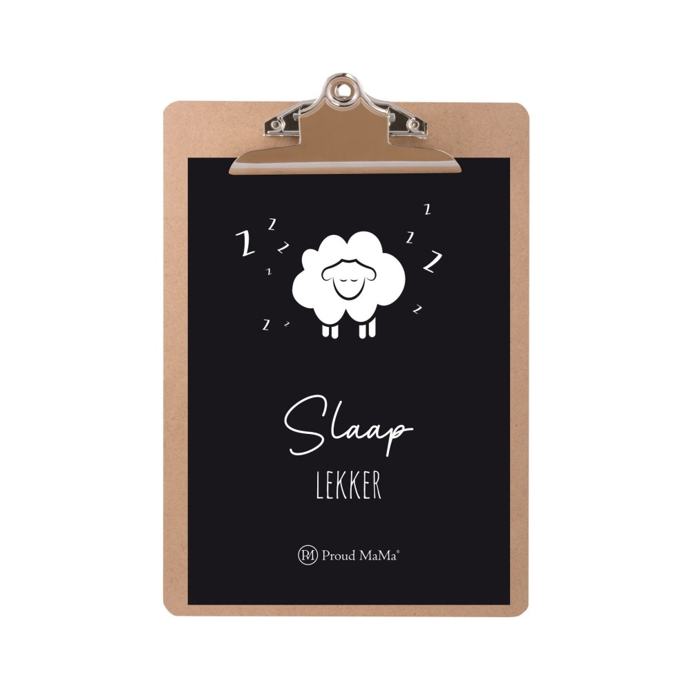 Karte mit Klemmbrett, Sleep Tight