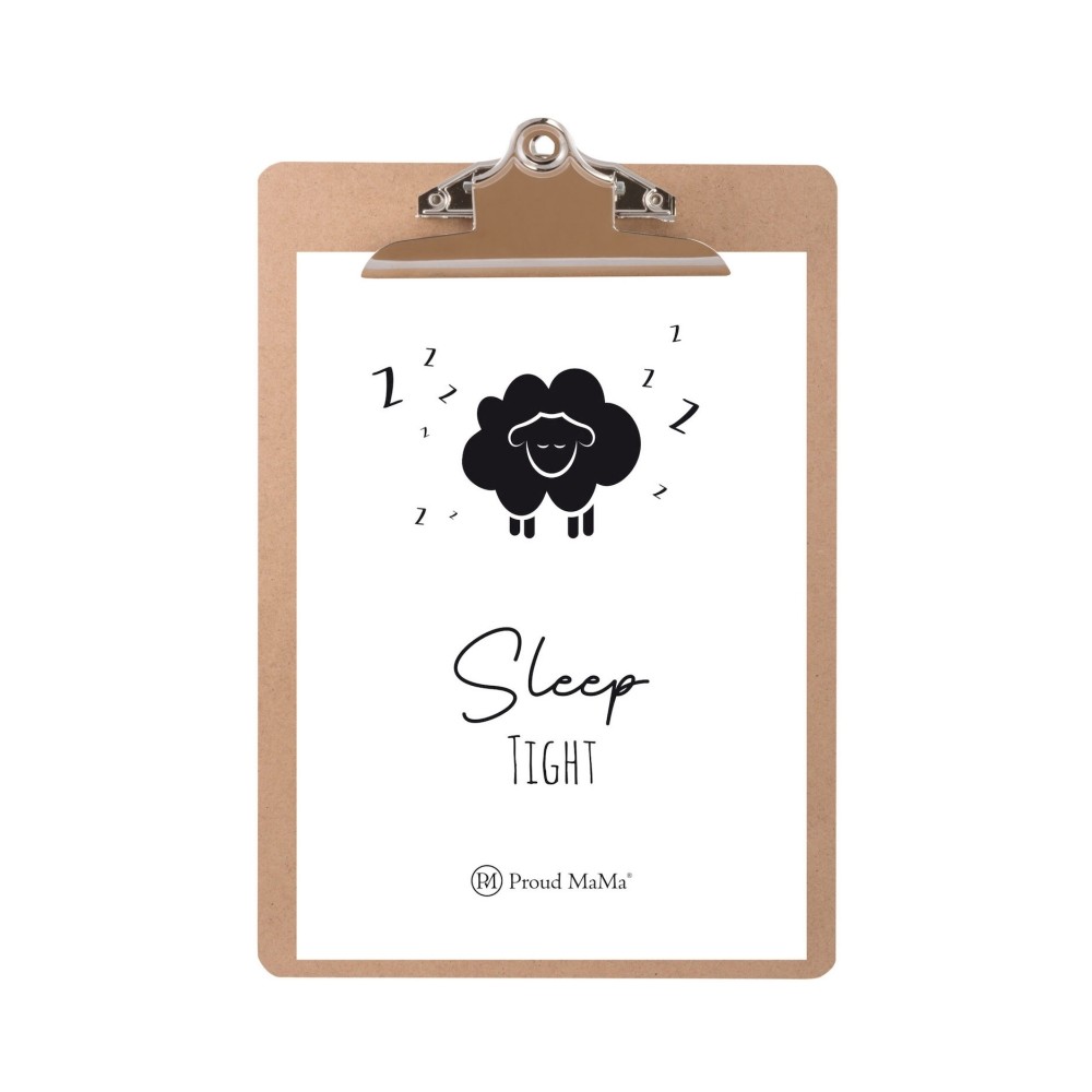 Karte mit Klemmbrett, Sleep Tight
