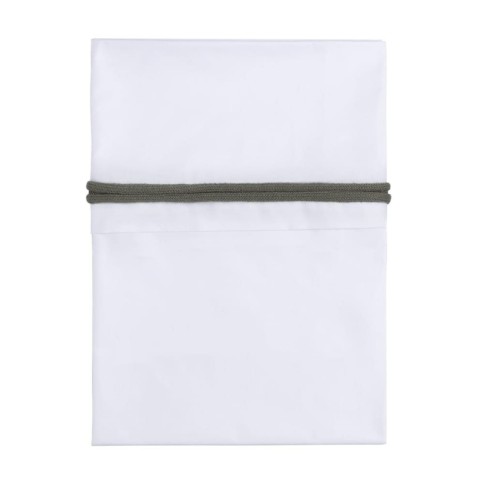 Babys only Bettlaken gestricktes Band, Khaki/Weiß (100x80 cm)