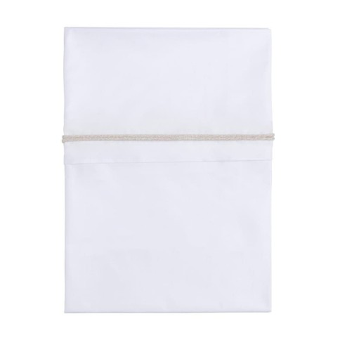 Babys only Bettlaken gestricktes Band, Melee/Weiß (100x80 cm)