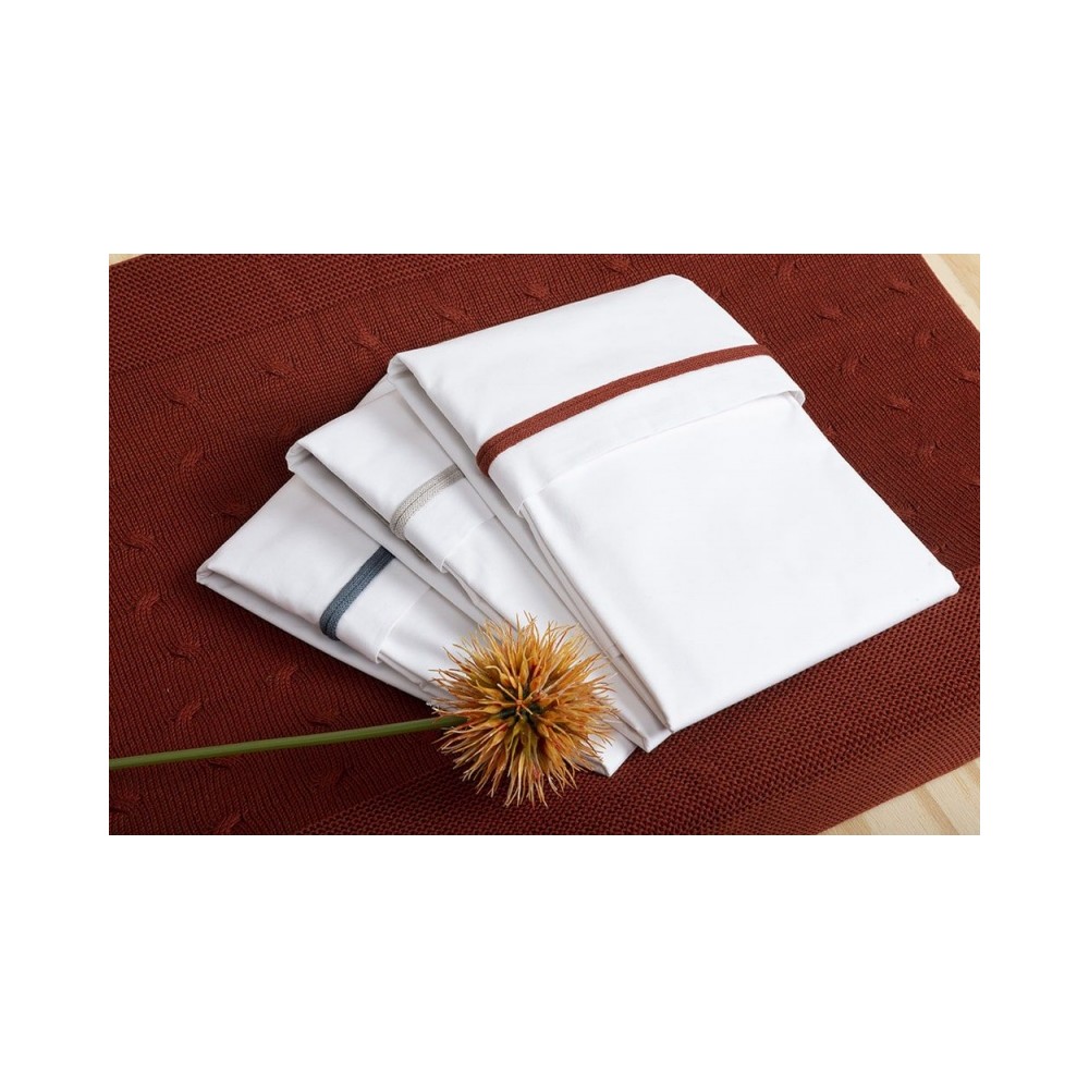 Babys only Bettlaken gestricktes Band, Silber-Rosa Melee/Weiß (100x80 cm)