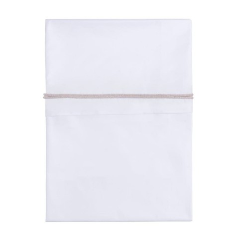 Babys only Bettlaken gestricktes Band, Silber-Rosa Melee/Weiß (100x80 cm)