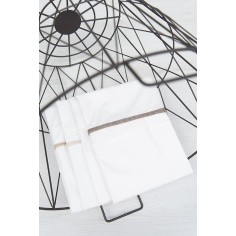 Babys only Bettlaken gestricktes Band, Puderblau/Weiß