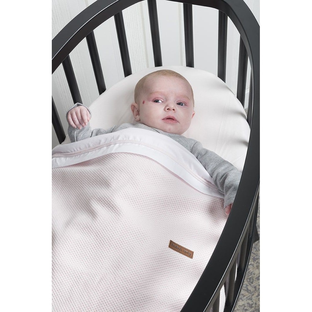 Babys only Bettlaken gestricktes Band, Beige/Weiß