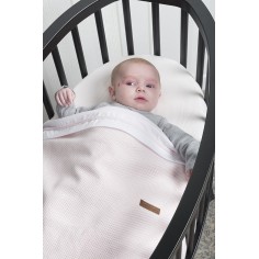 Babys only Bettlaken gestricktes Band, Gold-Mint Melee/Weiß