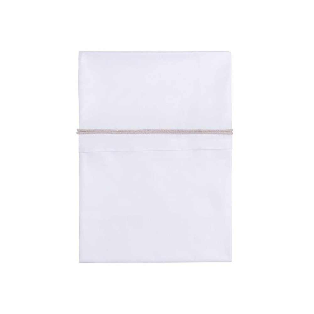 Babys only Bettlaken gestricktes Band, Silber-Rosa Melee/Weiß