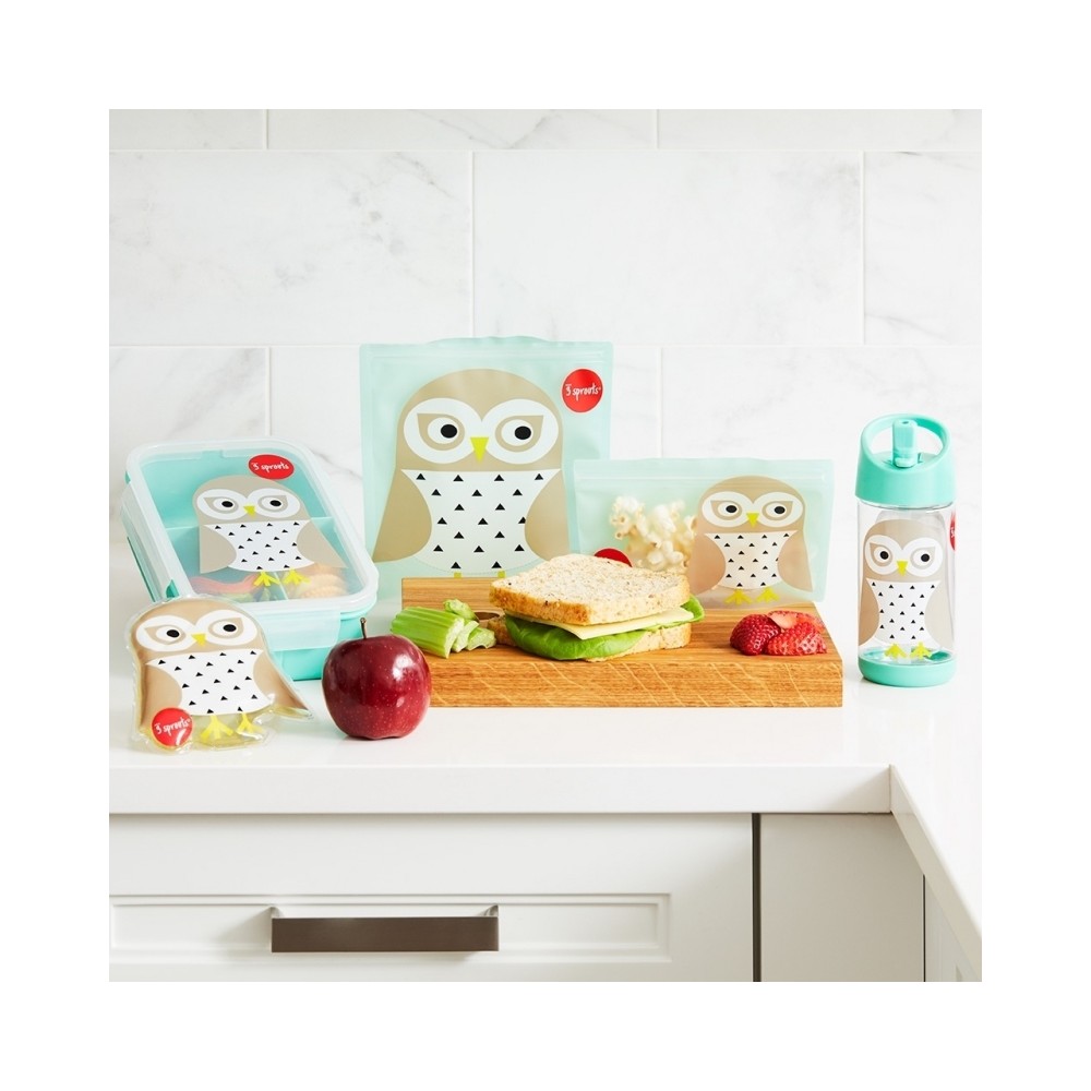 Strohhalm-Flasche, Eule