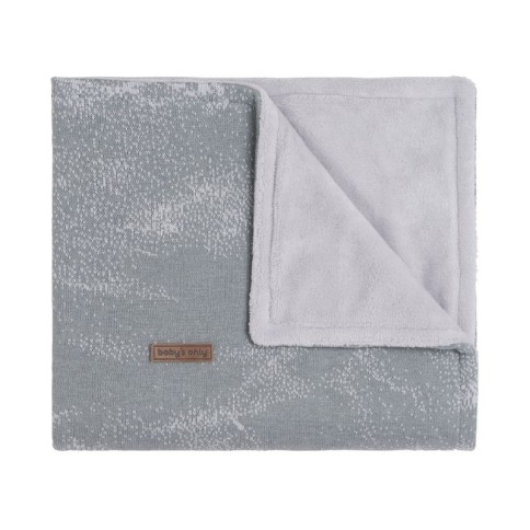 Babys only Babydecke teddyfutter Marble, Grau/Silbergrau