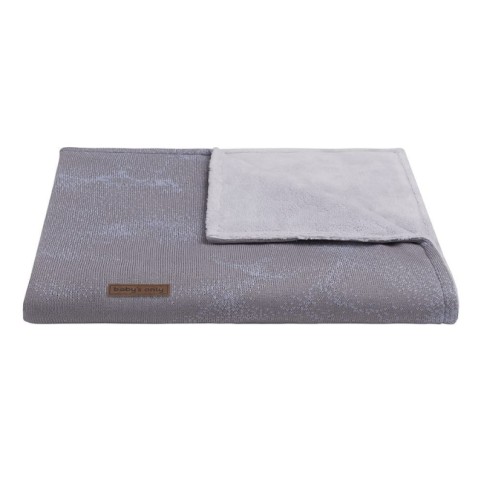 Babys only Babydecke teddyfutter Marble cool, Grey/Lila