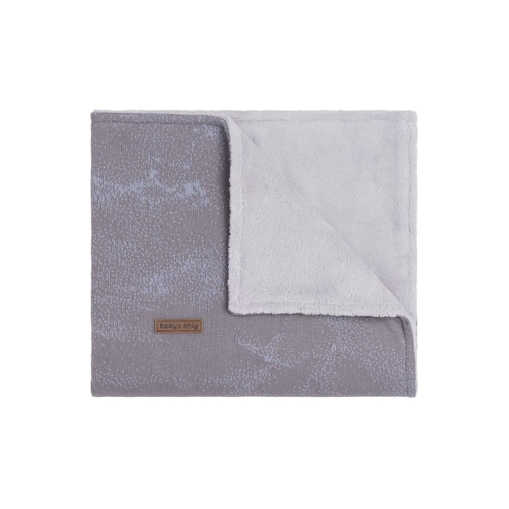 Babys only Babydecke teddyfutter Marble cool, Grey/Lila