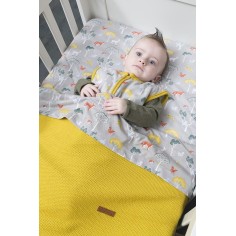 Babys only Gitterbettdecke Forest, Mustard 100 x 135 cm