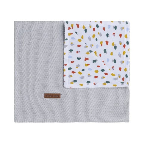 Babys only Gitterbettdecke Leaf, Silbergrau 100 x 135 cm
