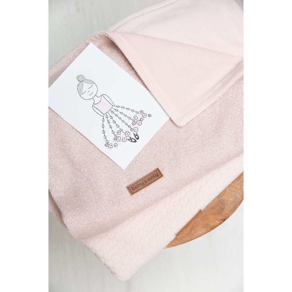 Babys only Gitterbettdecke soft Sparkle, Silber-Rosa Melee 100 x 135 cm