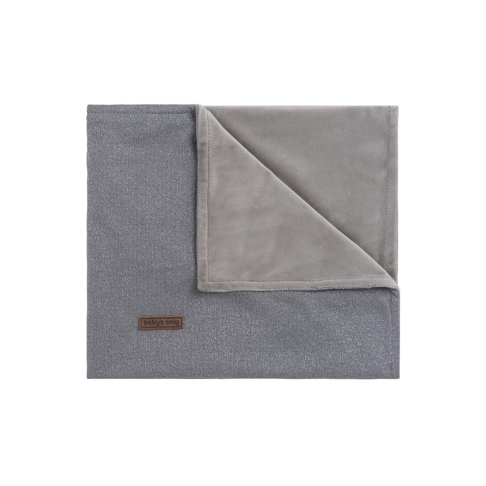 Babys only Gitterbettdecke soft Sparkle, Silbergrau Melee 100 x 135 cm