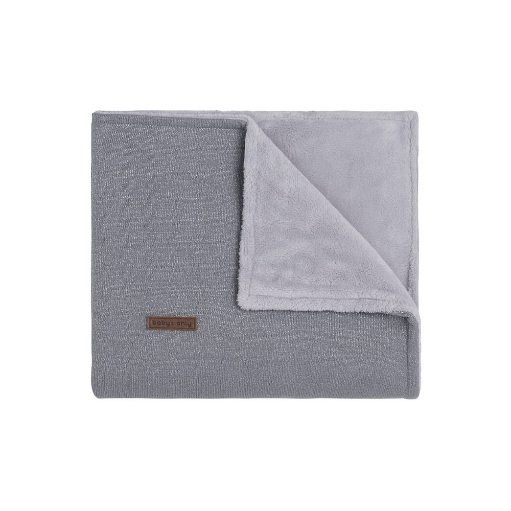 Babys only Babydecke teddyfutter Sparkle, Silbergrau Melee 70 x 95 cm