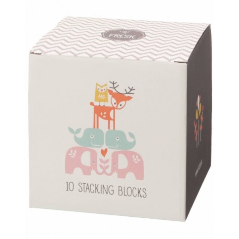 Fresk Tour empilée, Amis de la forêt / Rose