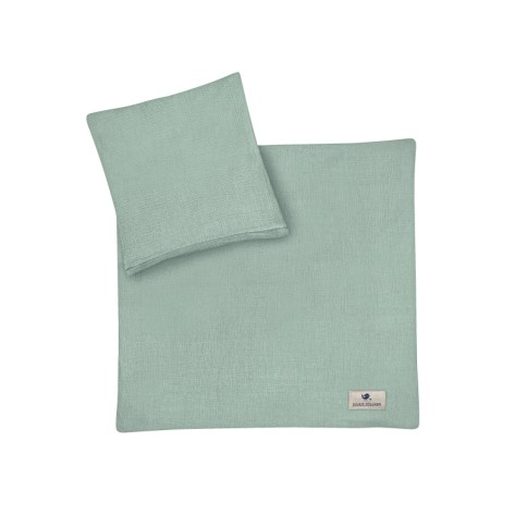 Julius Zöllner Bettwäsche Musselin 100x135/40x60 cm, Grün