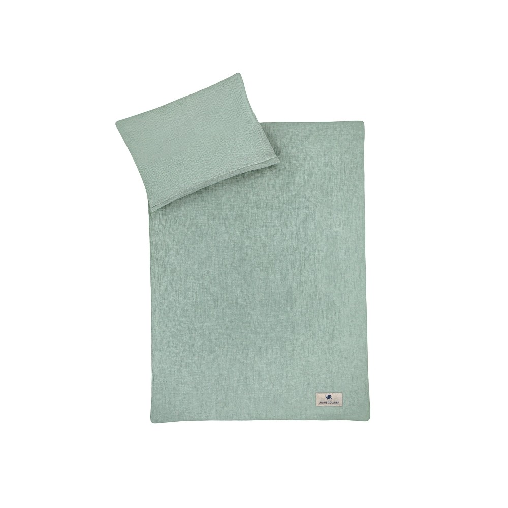 Julius Zöllner Bettwäsche Musselin 100x135/40x60 cm, Grün