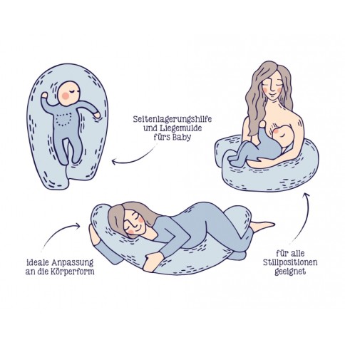 Julius Zöllner Stillkissen Musselin, grau