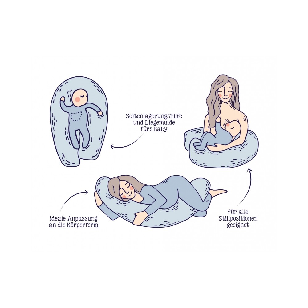 Julius Zöllner Stillkissen Musselin, grau