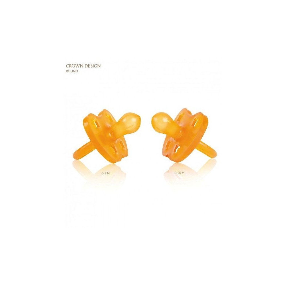 Hevea Schnuller, Krone, 0-3 Monaten (rund)