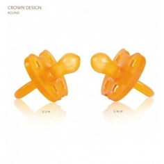 Sucette en caoutchouc naturel, couronne, ronde