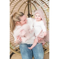 Kapuzendecke Soft Sparkle, Silber-Rosa Melee