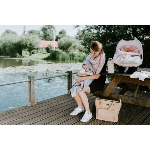 Kapuzendecke Soft Sparkle, Silber-Rosa Melee