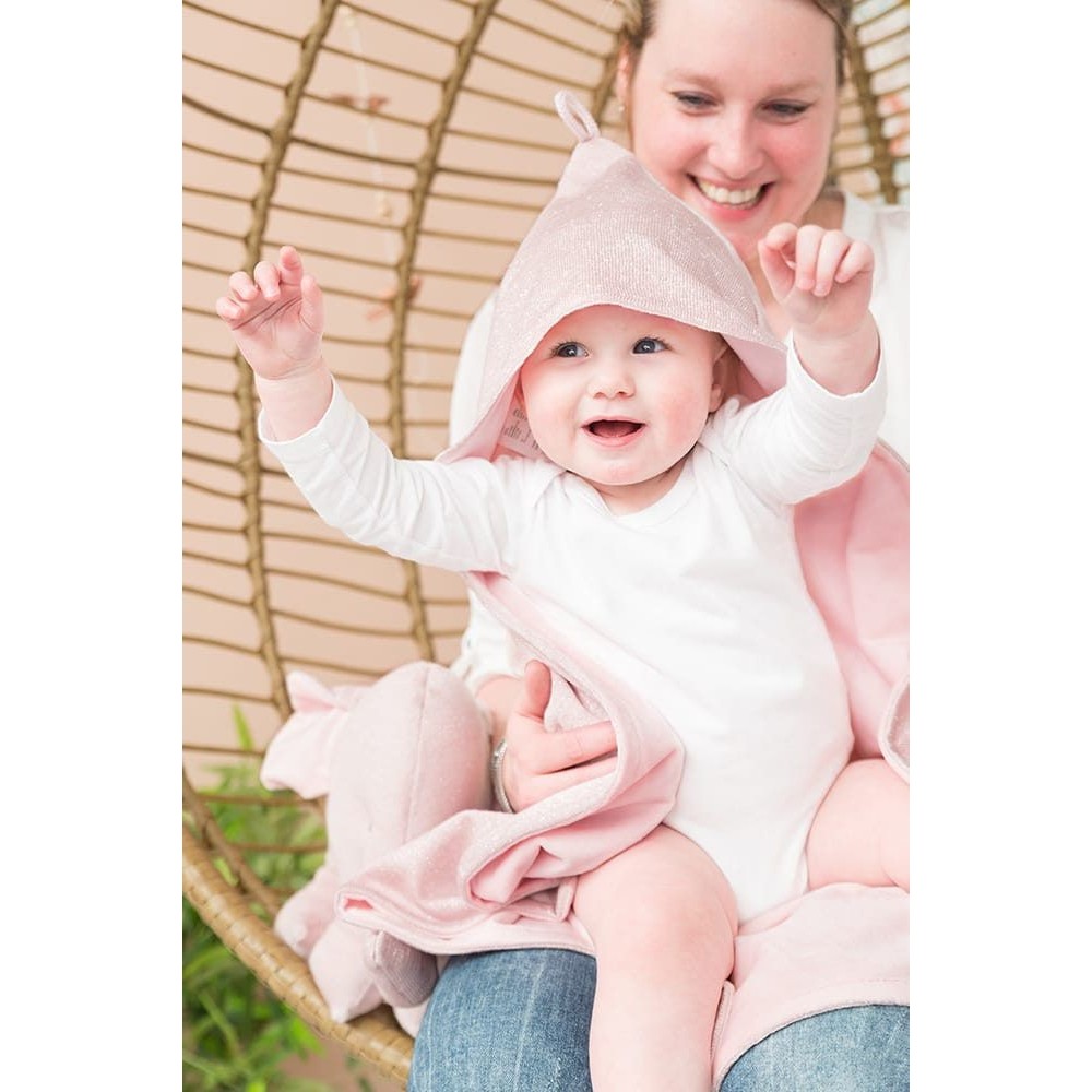 Kapuzendecke Soft Sparkle, Silber-Rosa Melee