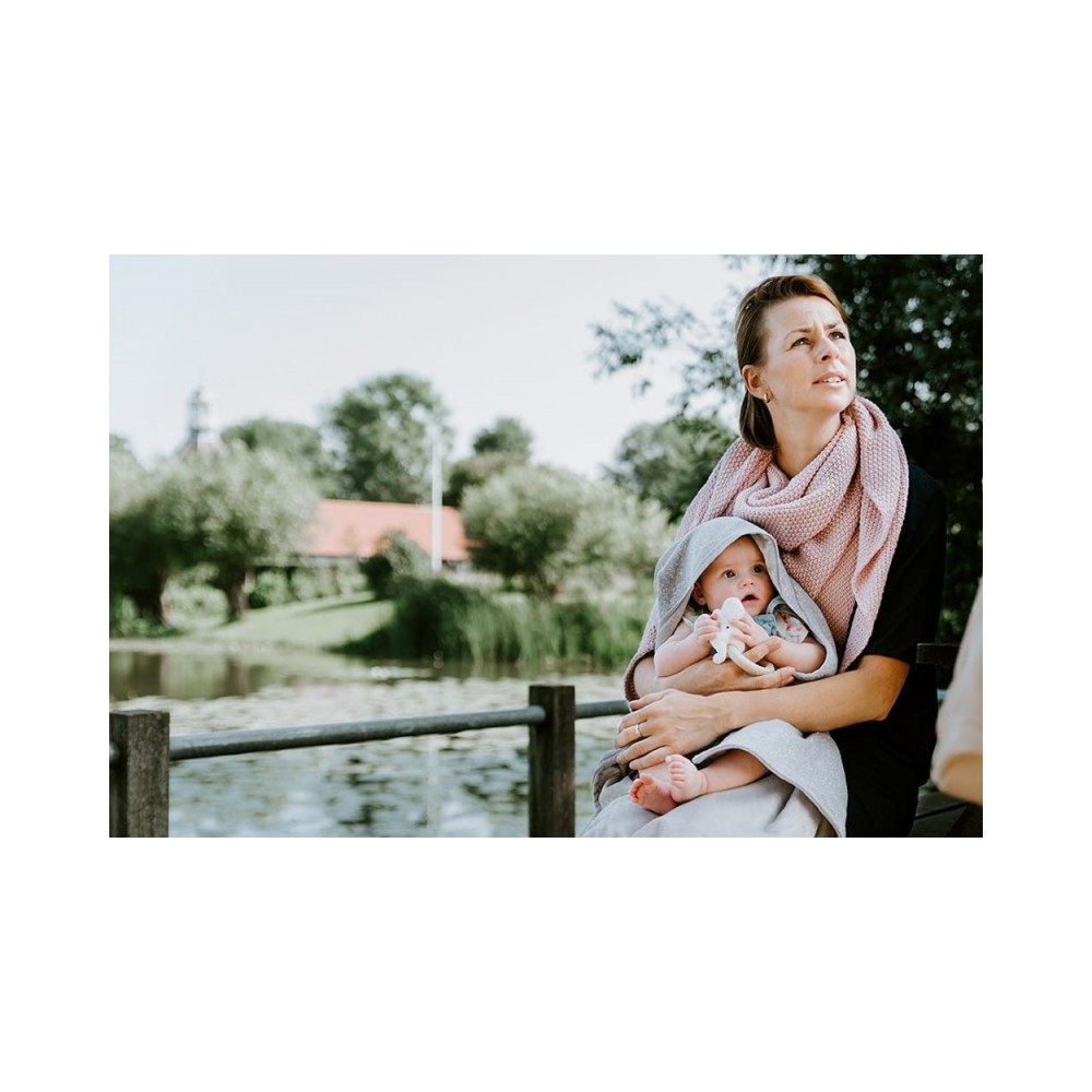 Kapuzendecke Soft Sparkle, Silber-Rosa Melee