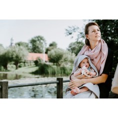 Kapuzendecke Soft Sparkle, Silber-Rosa Melee