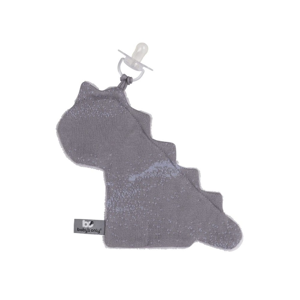 Babys only Schnullertuch Marble, Cool Grey/Lila
