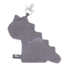 Babys only Schnullertuch Marble, Cool Grey/Lila