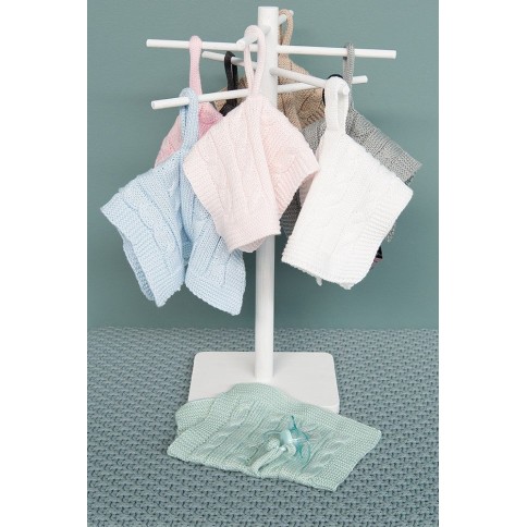 Babys only Schnullertuch Cable, Weiss