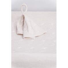 Babys only Schnullertuch Cable, Weiss