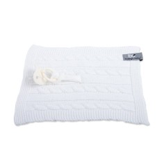 Babys only Schnullertuch Cable, Weiss