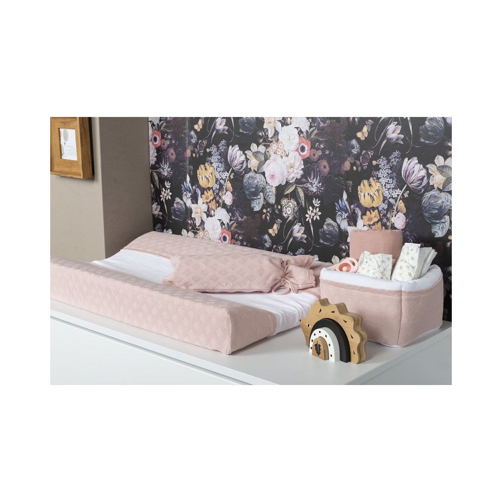 Babys only Strickkorb, Hellblau/ Sterne Grau