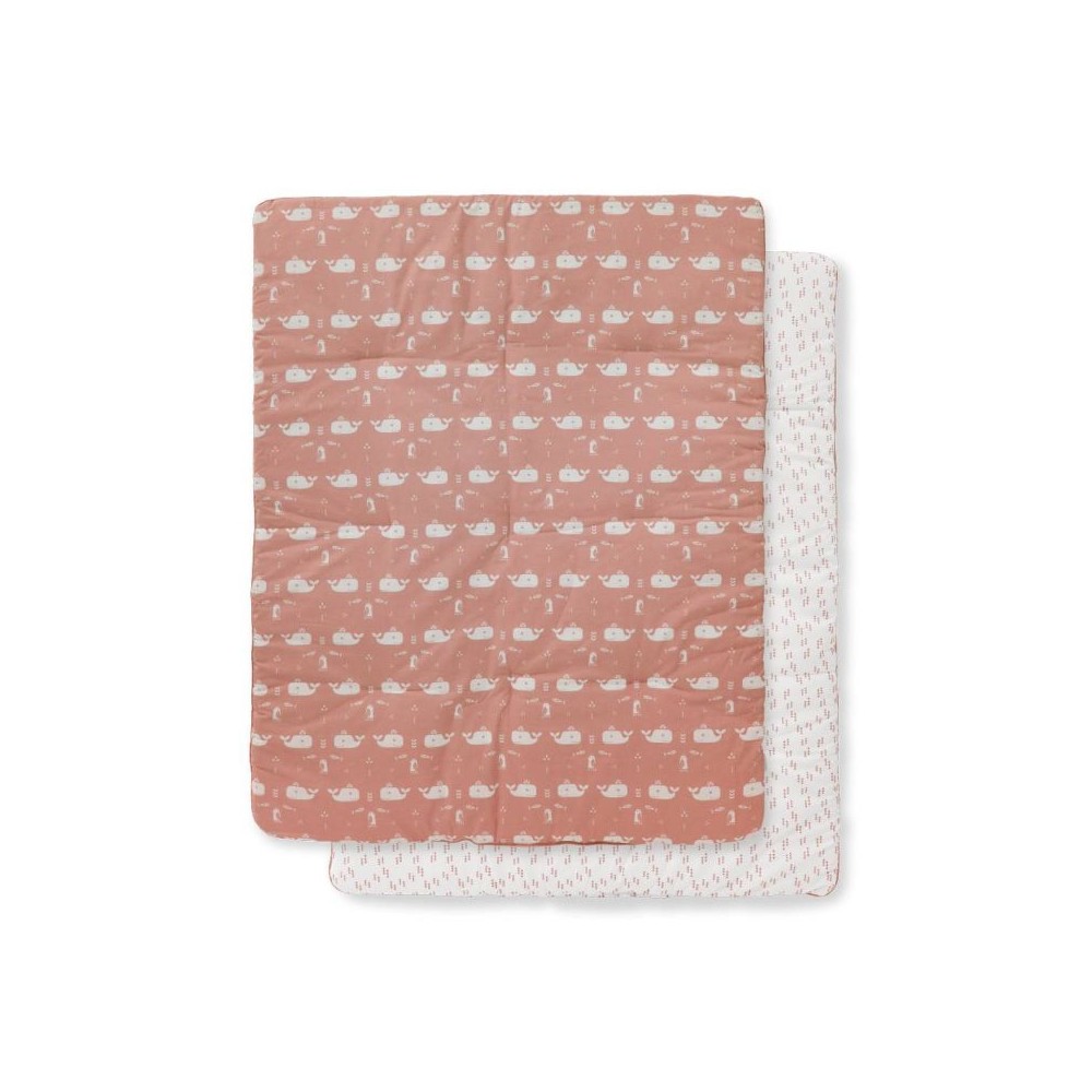 Fresk Laufgittereinlage/ Krabbeldecke, Whale Mellow Rose