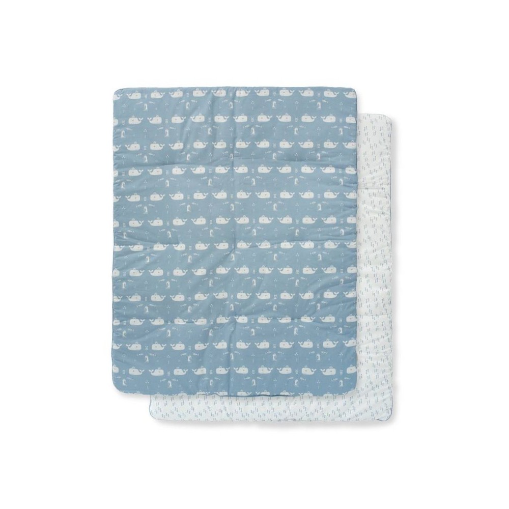 Fresk Insert de Papier sur papier / Krabbeldecke, Baleine Brouillard Bleu