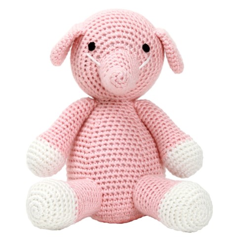Häkel-Teddybär, Elefant (Baby Pink)