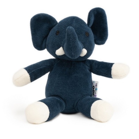 natureZOO Bio-Velour-Teddybär, Dunkelblauer Elefant