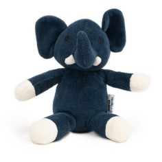 natureZOO Bio-Velour-Teddybär, Dunkelblauer Elefant