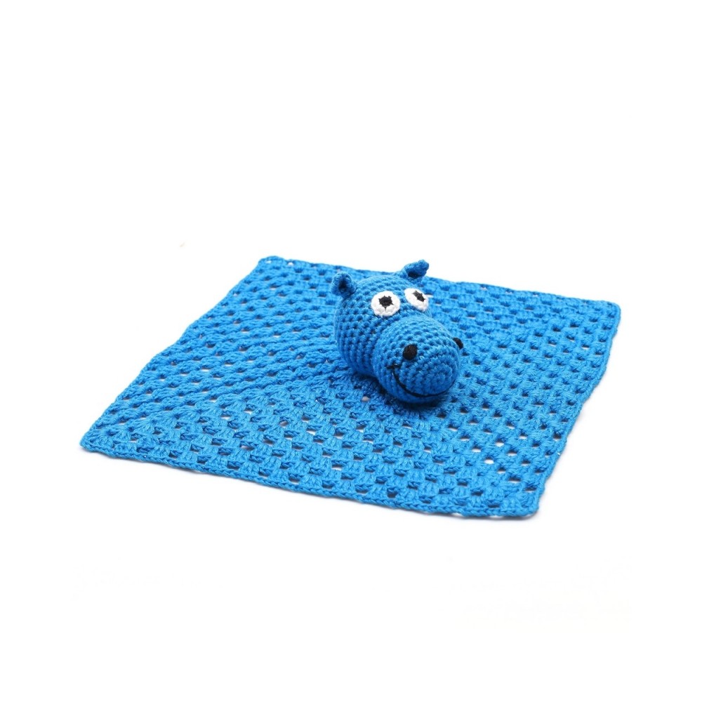 natureZOO Kuscheltuch häkeln, Blaues Kamel