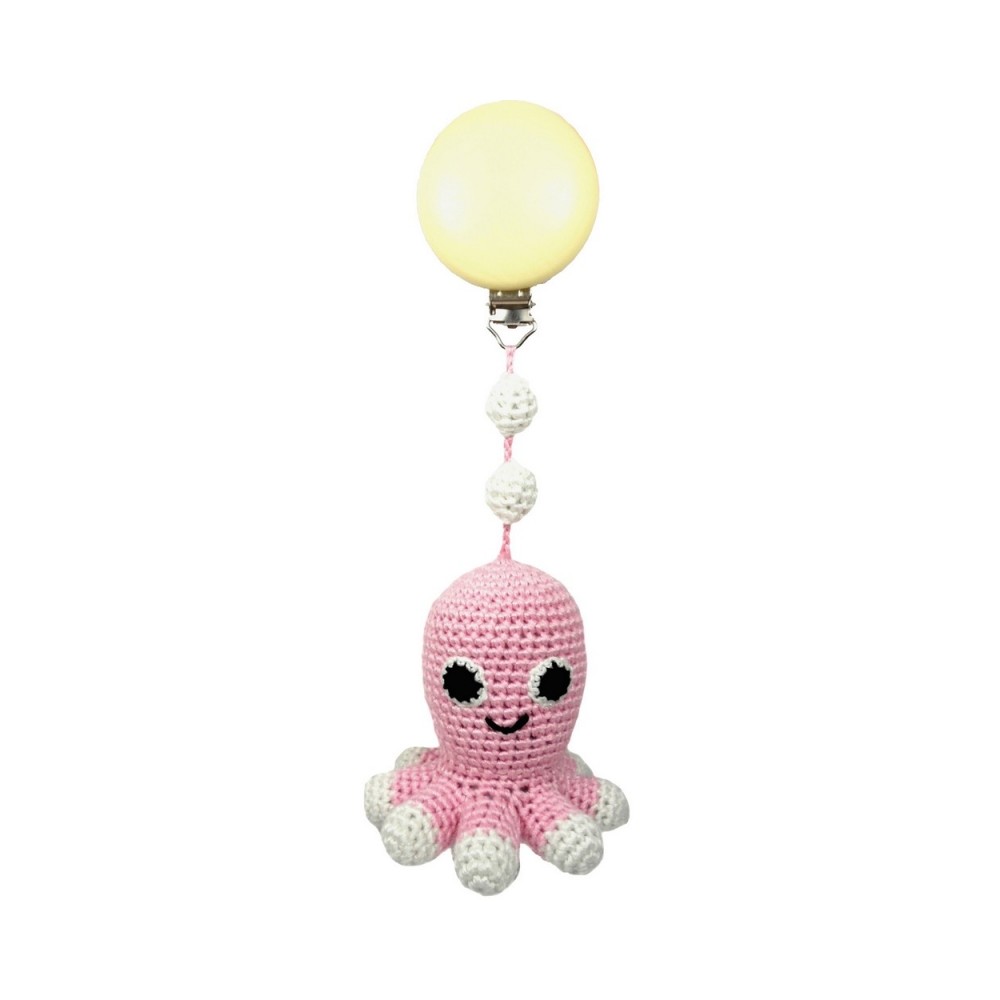 natureZOO Spielzeug für Kinderwagen, Pink Octopus