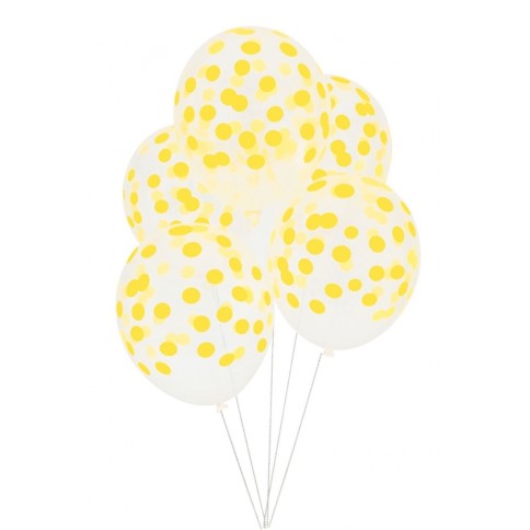 My Little Day Ballons en latex, 5 pcs. - Confettis Jaune