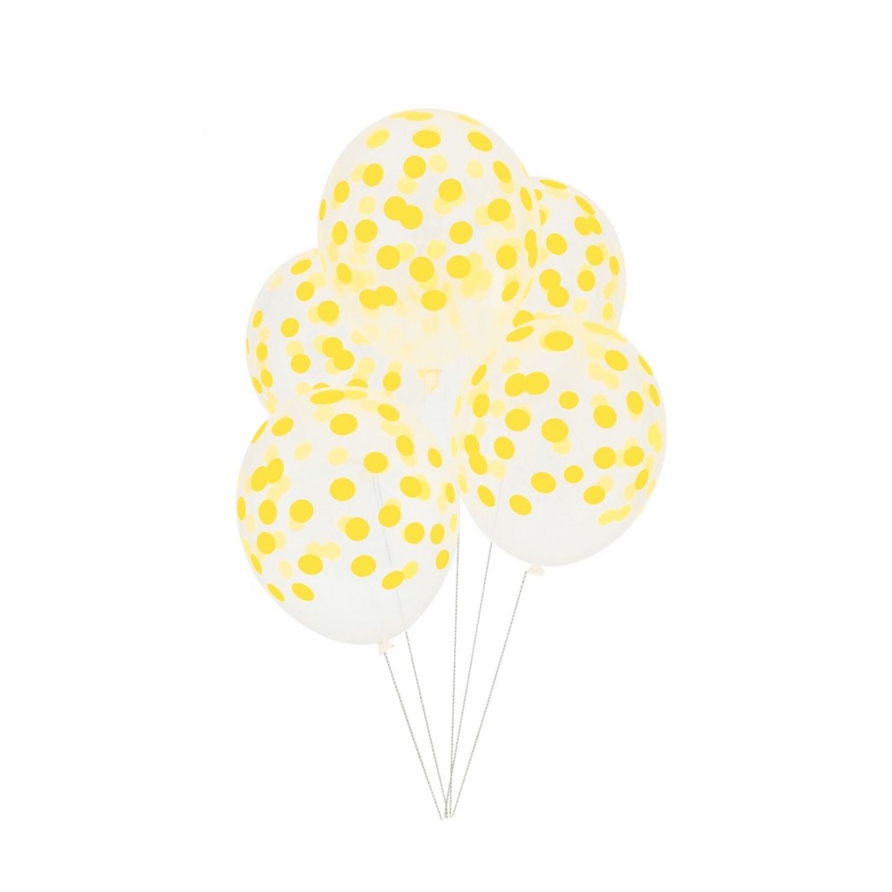 My Little Day Luftballone aus Latex, 5 Stk. - Confetti Yellow