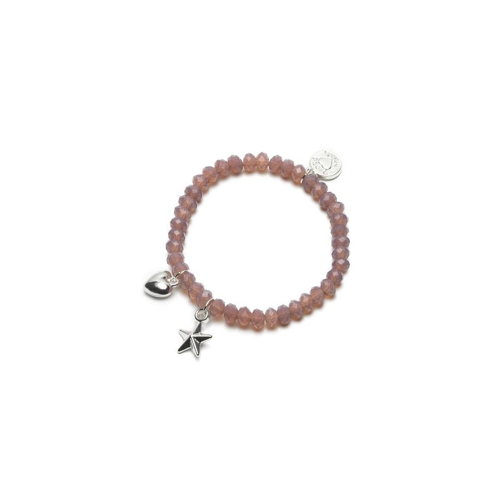 Bracelet, étoile / coeur altrosa
